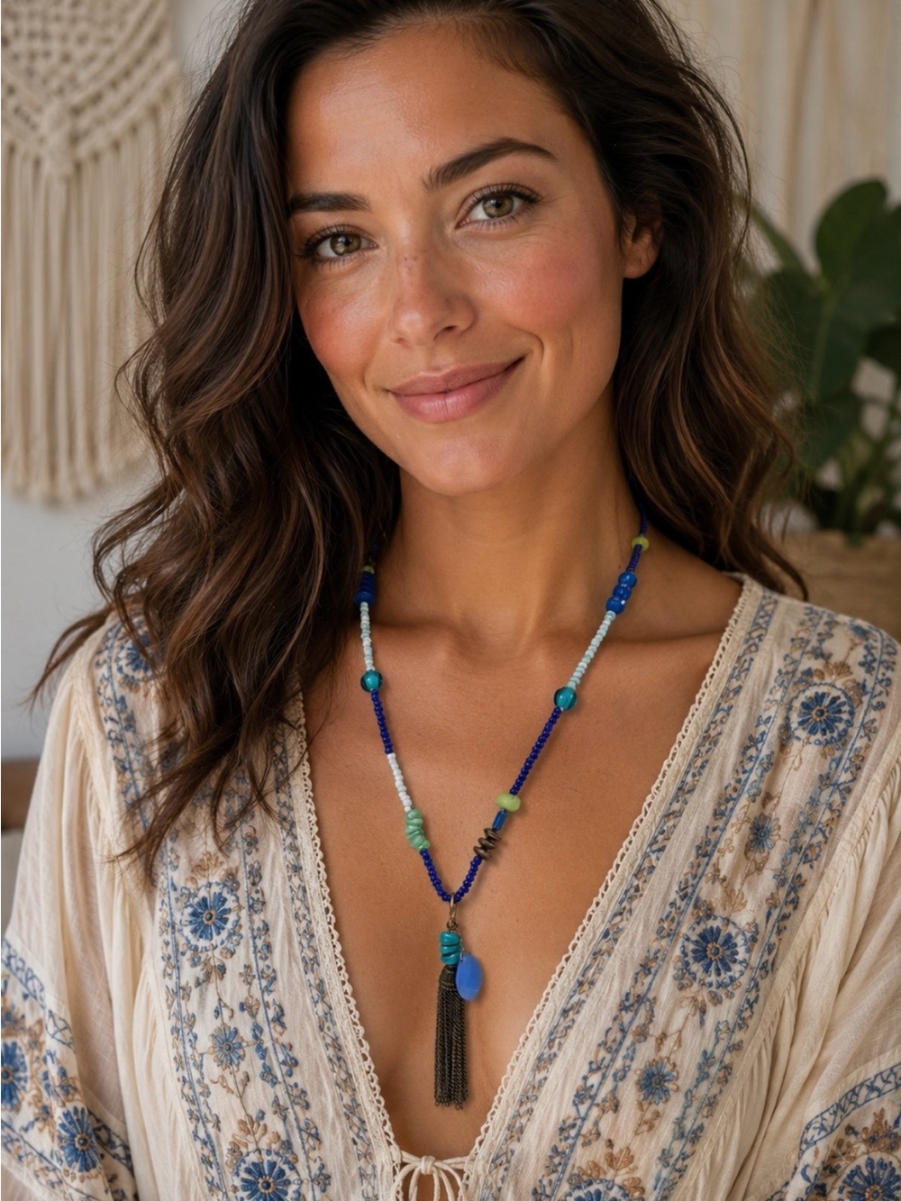 Erica Lyons long bead Sautoir style necklace